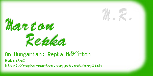 marton repka business card